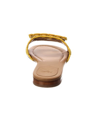 Fendi Baguette Leather Flat Sandal