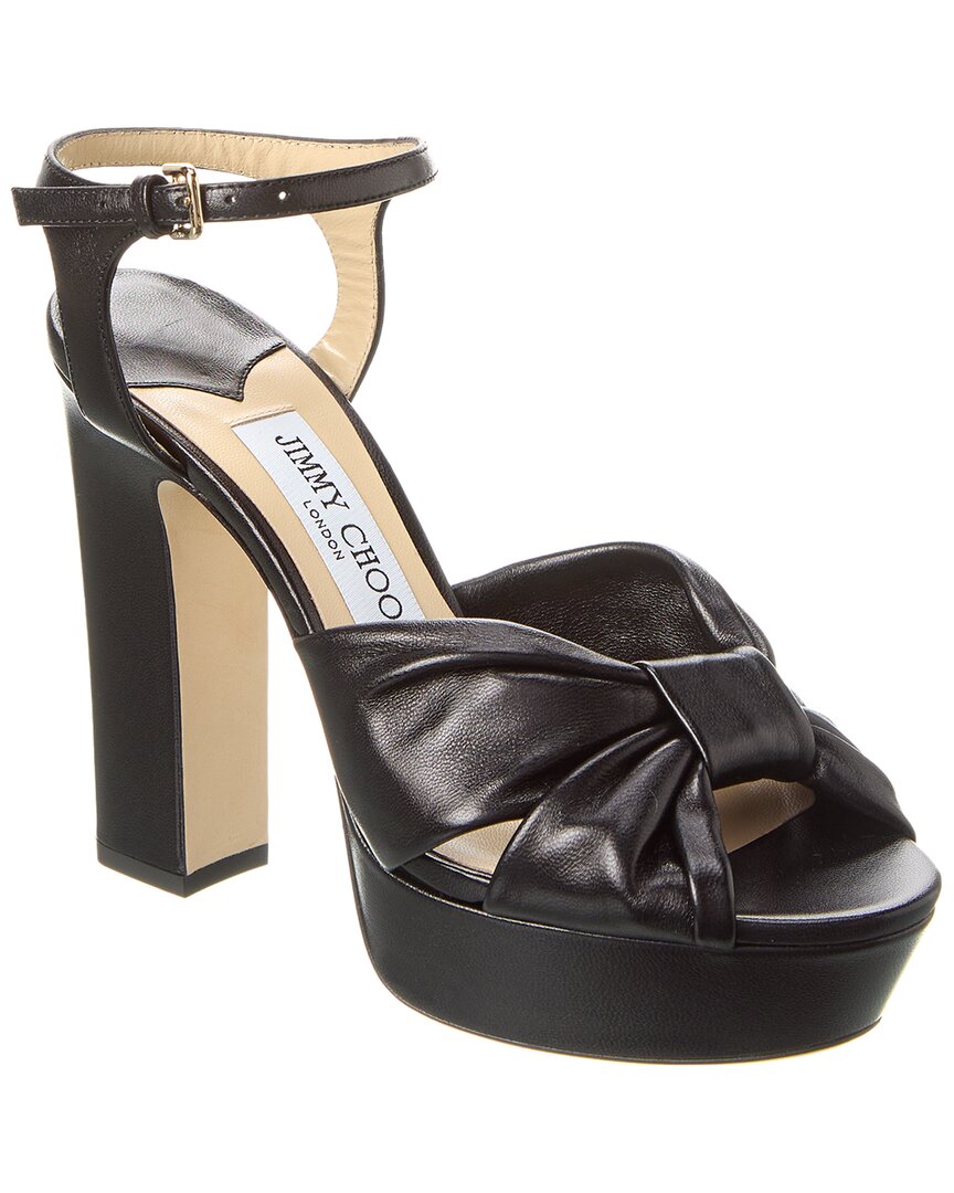 Jimmy Choo Jimmy Choo Heloise 120 Leather Platform Sandal