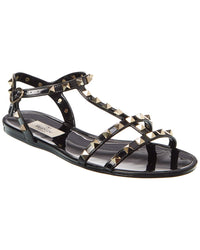 Valentino Rockstud Caged Rubber Sandal