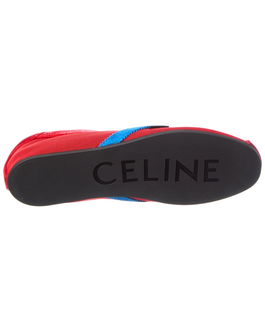 Celine Logo Velvet & Suede Sneaker