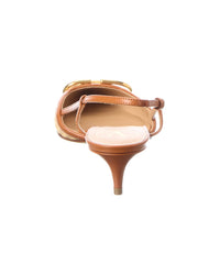 Valentino Vlogo Signature Leather Slingback Pump