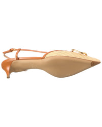 Valentino Vlogo Signature Leather Slingback Pump