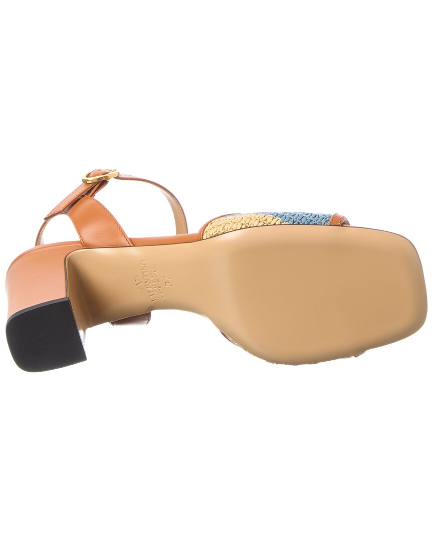 Valentino Vlogo Signature Leather Sandal
