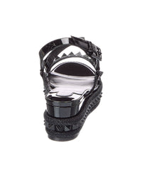 Christian Louboutin Logo Spike Leather Sandal