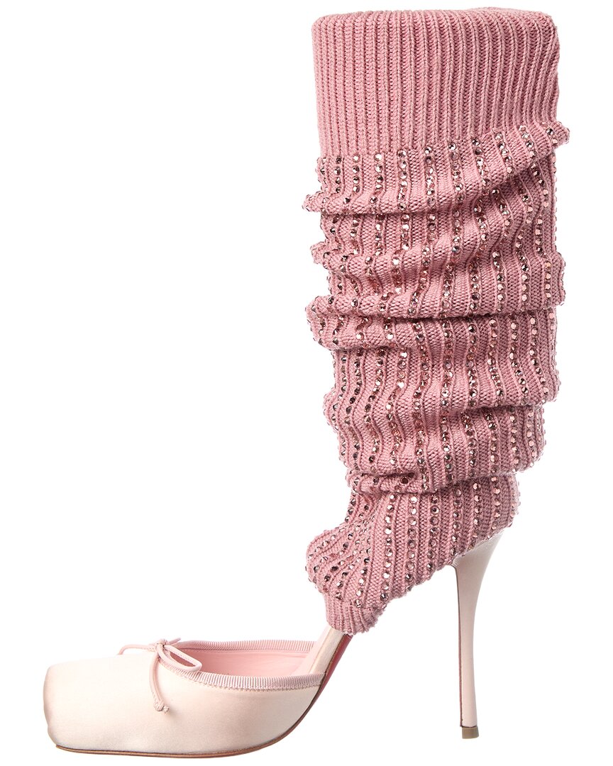 Christian Louboutin Cassia Annmac Satin & Mesh Boot