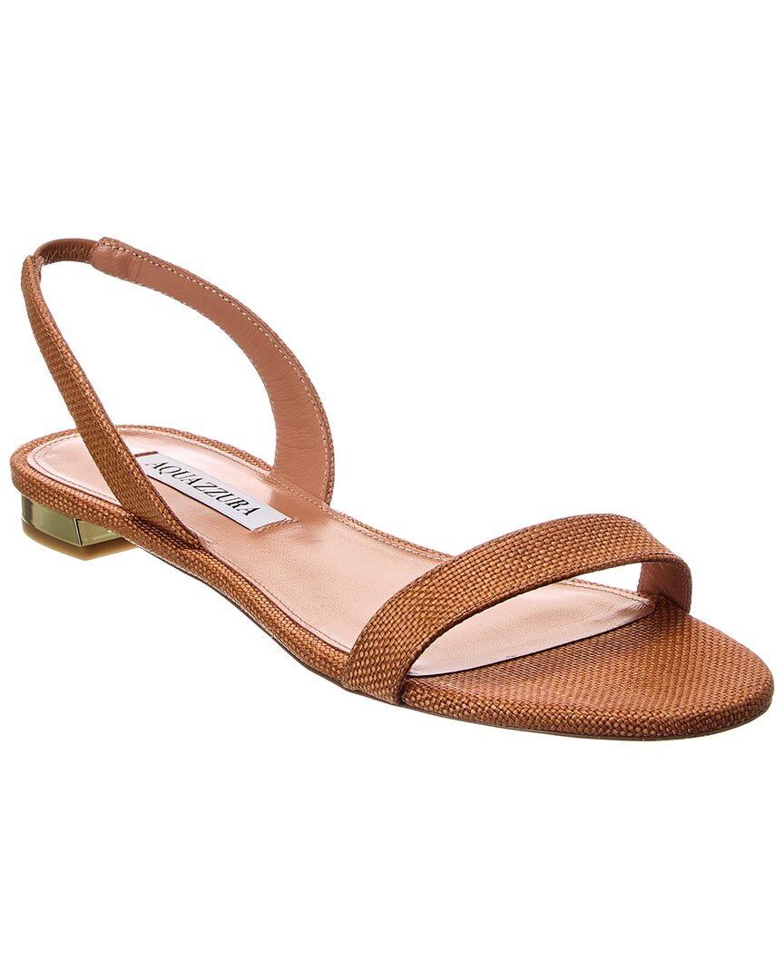 Aquazzura So Nude Woven Rafia Sandal