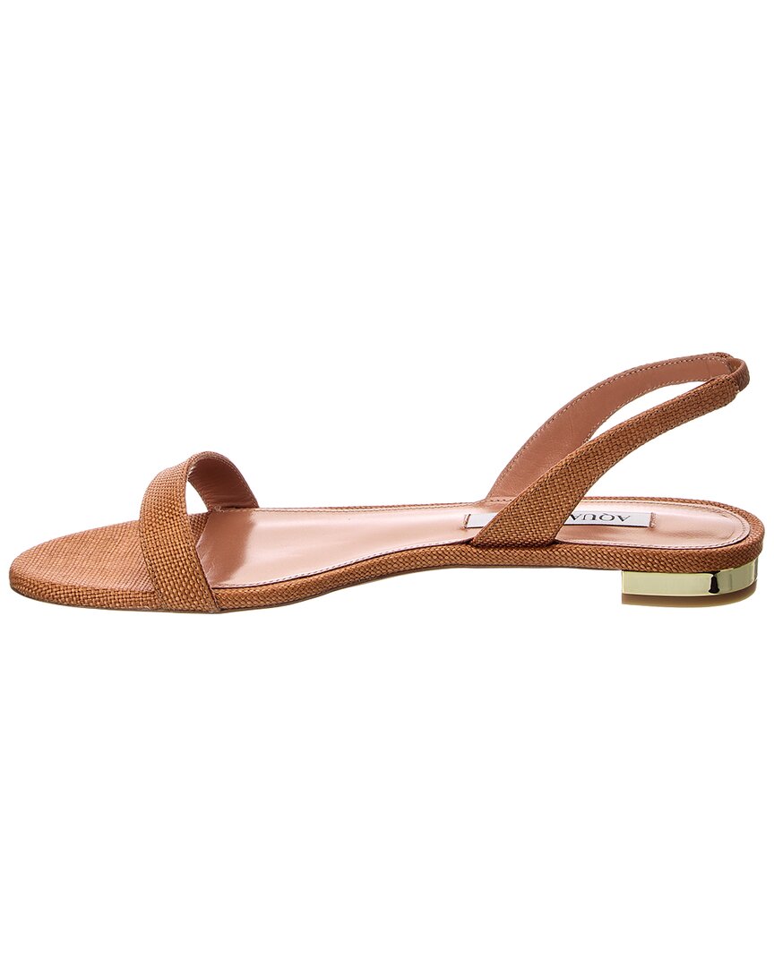 Aquazzura So Nude Woven Rafia Sandal