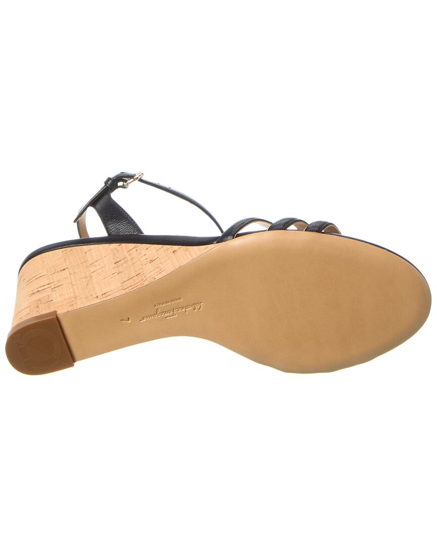 Ferragamo Fieri Leather Wedge Sandal