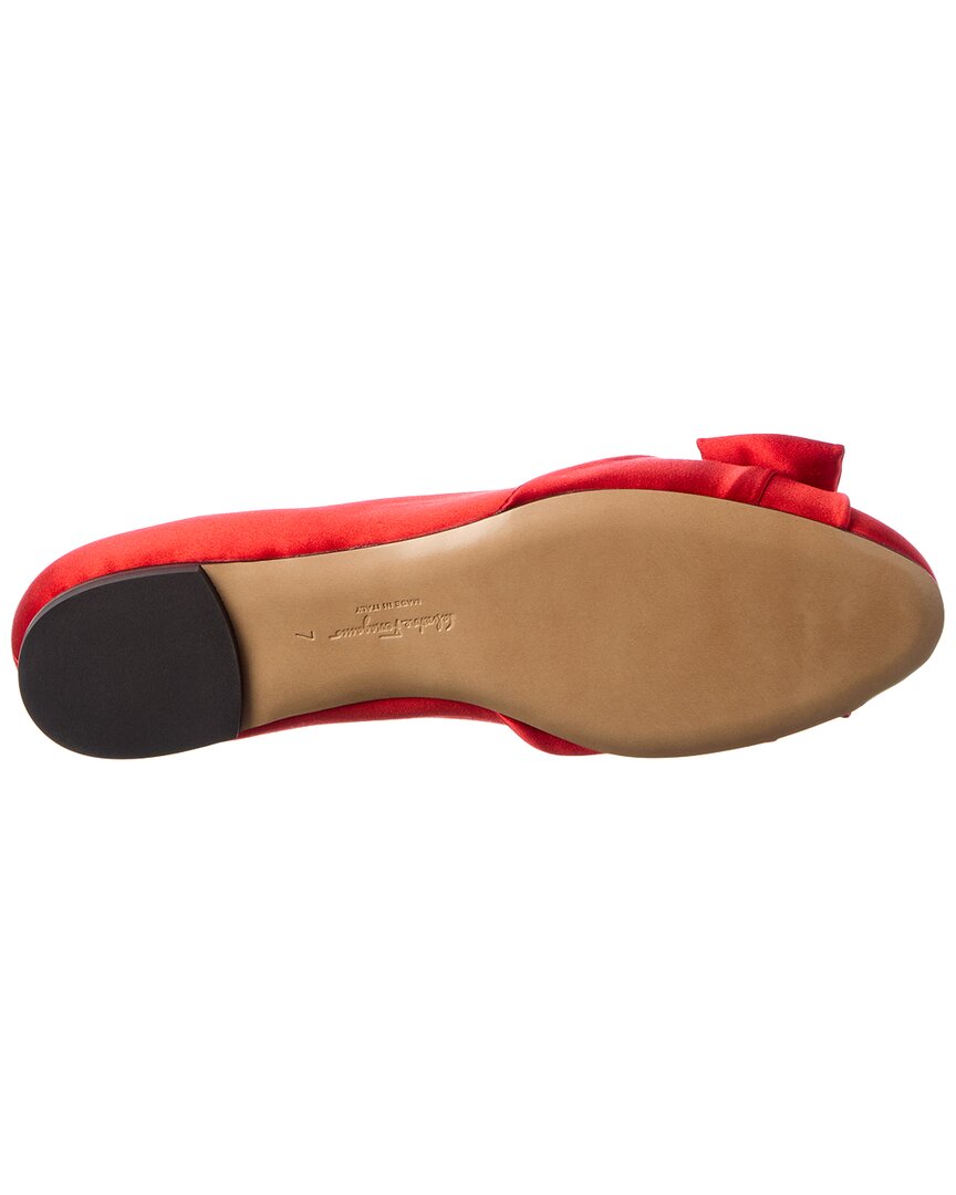 Ferragamo Ferragamo Varina Satin Ballerina Flat