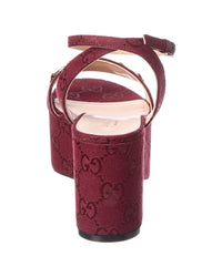 Gucci Gucci Horsebit Gg Supreme Canvas & Leather Sandal