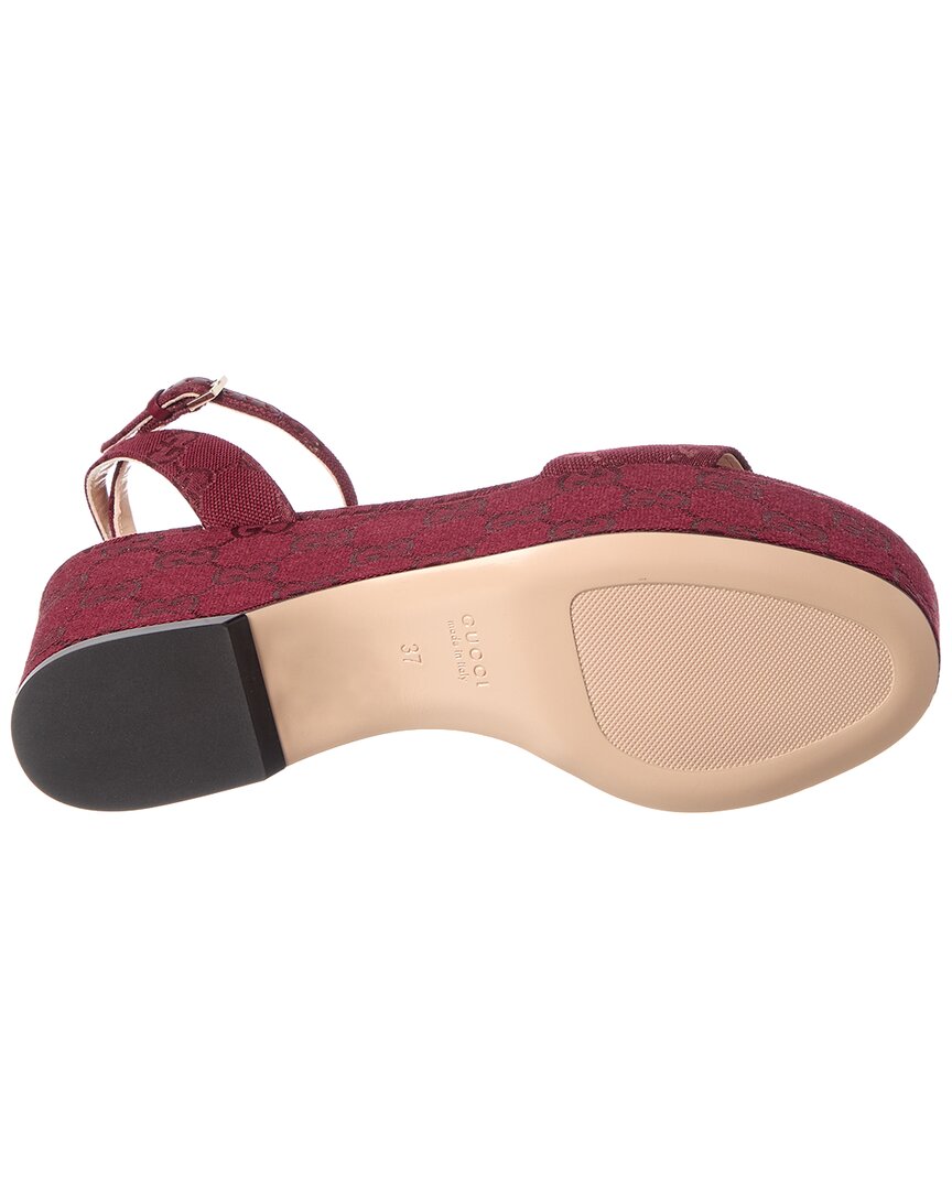 Gucci Gucci Horsebit Gg Supreme Canvas & Leather Sandal