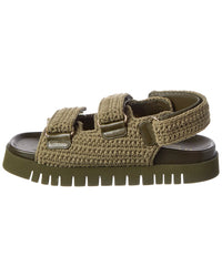 Gucci Gucci Double G Crochet Cotton Sandal