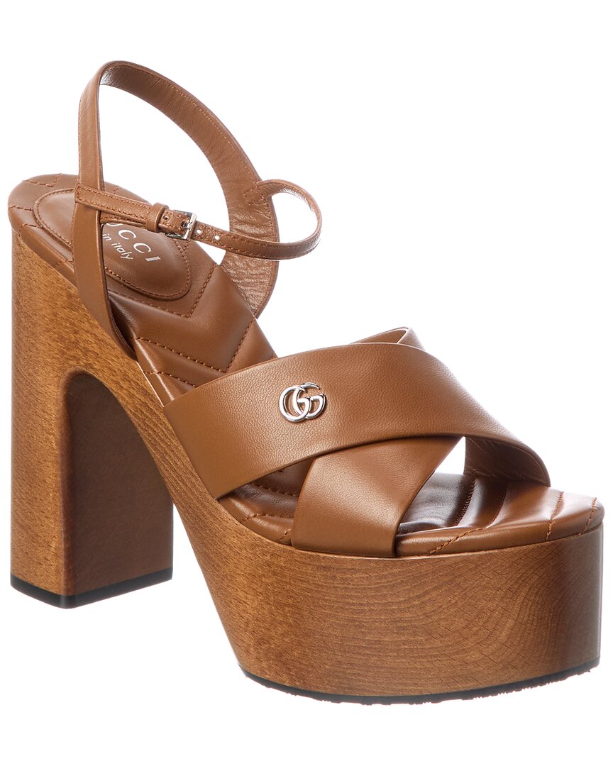 Gucci Gucci Gg Leather Sandal