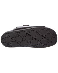 Gucci Gucci Crystal Double G Leather Sandal