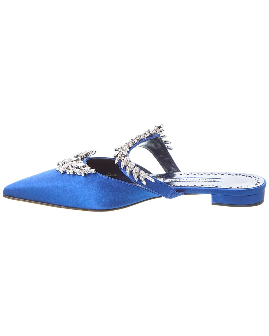 Manolo Blahnik Lurum Satin Flat
