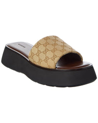Gucci Gucci Gg Canvas Platform Sandal