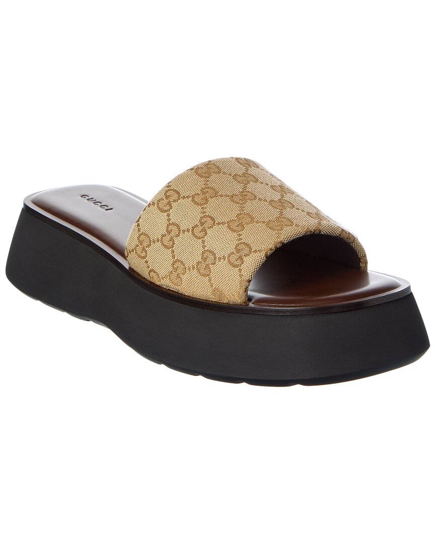 Gucci Gucci Gg Canvas Platform Sandal