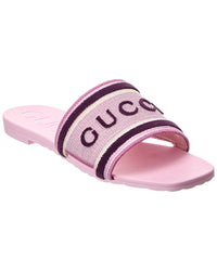 Gucci Luna Leather Flat Sandal