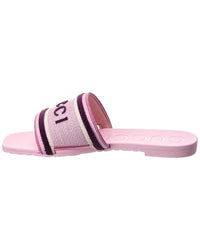 Gucci Luna Leather Flat Sandal