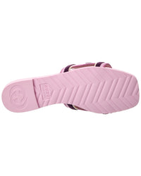 Gucci Luna Leather Flat Sandal