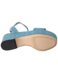 Gucci Gucci Gg Logo Denim Sandal