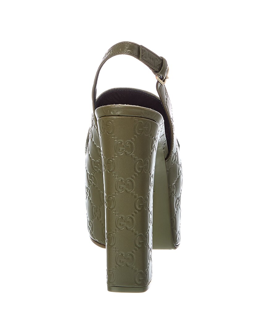 Gucci Gucci Gg Logo Horsebit Leather Pump