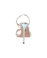Aquazzura Aquazzura Talk To Me 105 Snake-Embossed Leather Slingback Sandal