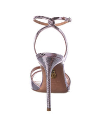 Aquazzura Aquazzura You And I 105 Snake-Embossed Leather Sandal
