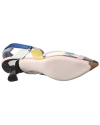 FENDI Fendi Colibri Mesh & Leather Slingback Pump
