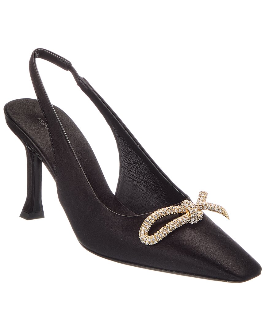 Ferragamo Ferragamo Arlene 85 Silk Slingback Pump