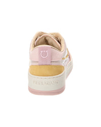Ferragamo Destiny Suede-Trim Sneaker