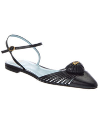 Valentino Valentino Vlogo Signature Leather Sandal