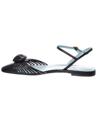 Valentino Valentino Vlogo Signature Leather Sandal