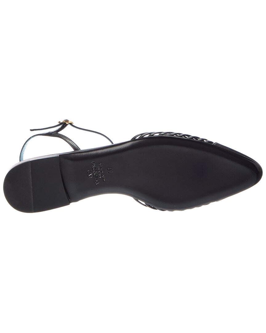 Valentino Valentino Vlogo Signature Leather Sandal