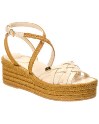 Valentino Valentino Vlogo Signature Leather Sandal