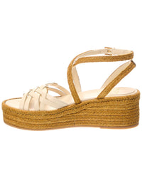 Valentino Valentino Vlogo Signature Leather Sandal
