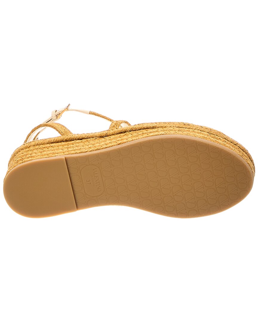 Valentino Valentino Vlogo Signature Leather Sandal