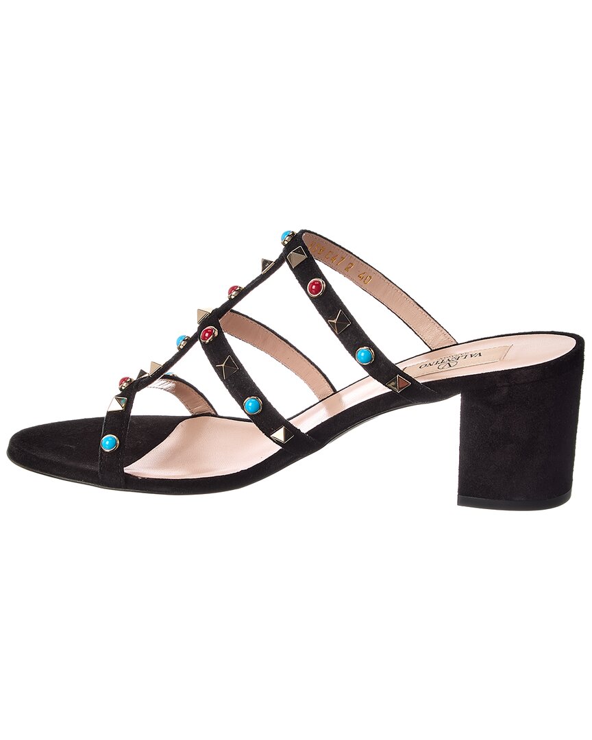 Valentino Valentino Rockstud Caged 60 Suede Sandal