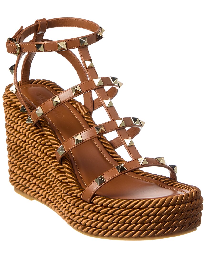Valentino Valentino Rockstud Caged 95 Leather Sandal