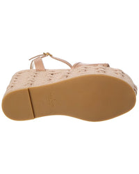 Valentino Valentino Vlogo Signature 120 Grainy Leather Wedge Sandal