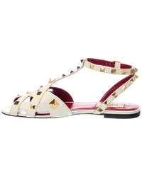Valentino Valentino Vlogo Signature Rockstud Leather Sandal