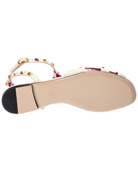Valentino Valentino Vlogo Signature Rockstud Leather Sandal
