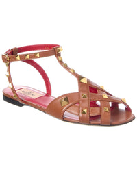 Valentino Valentino Vlogo Signature Rockstud Leather Sandal