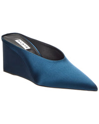 Alaia Cube Silk Wedge Mule