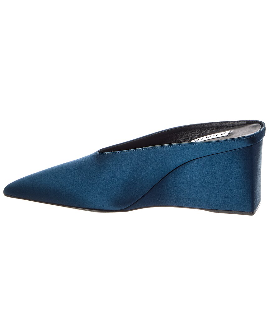 Alaia Cube Silk Wedge Mule