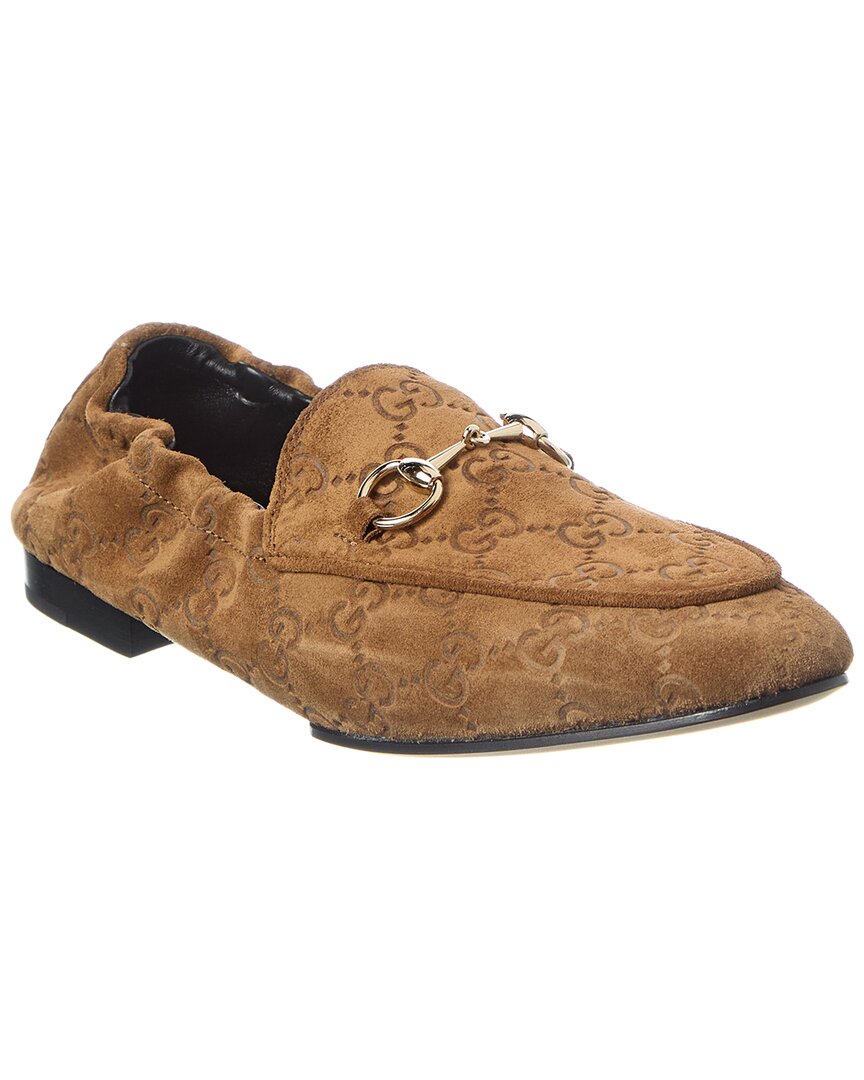 Gucci Jordaan Gg Suede Loafer
