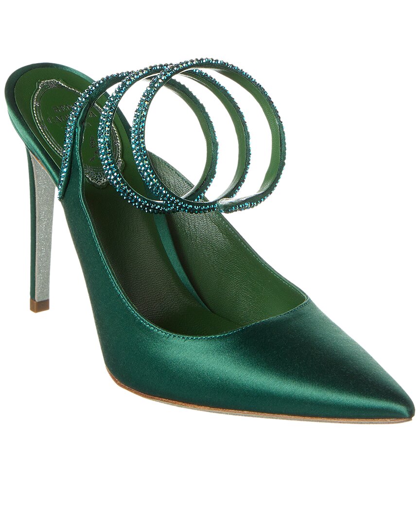 René Caovilla Cleo Satin Pump Green
