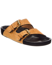 Isabel Marant Isabel Marant Logo Suede Flat Sandal