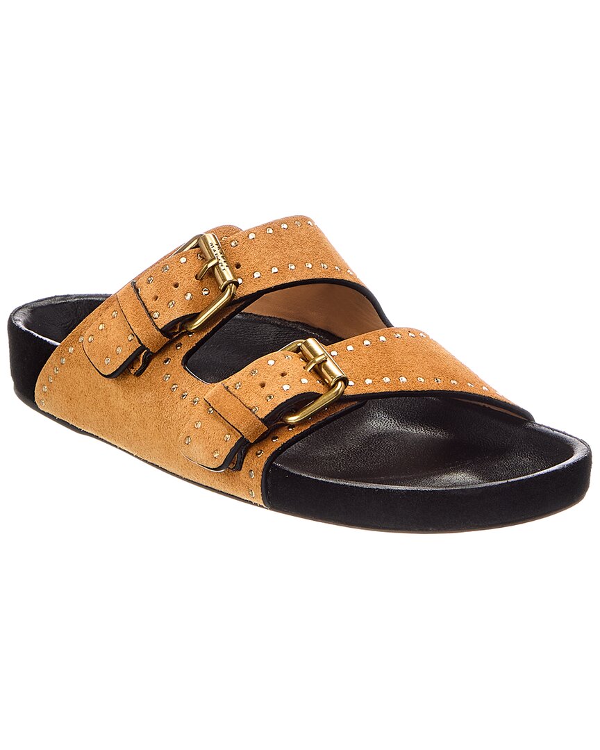 Isabel Marant Isabel Marant Logo Suede Flat Sandal