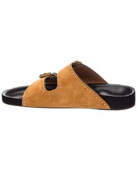 Isabel Marant Isabel Marant Logo Suede Flat Sandal